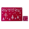 thumbnail image 1 of Juego de 6 manteles individuales navideños de PVC para mesa de comedor, tapetes aislantes del calor fáciles de limpiar, 1 of 5