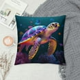 thumbnail image 2 of GOSMITH  Ocean Theme Decorative Pillow Covers  Summer Blue Sea Turtle Starfish Beach Coastal  Throw Pillow Cover Set of  for Living Room Couch Patio Indoor Outdoor Blue Summer Home Decor, 2 of 5