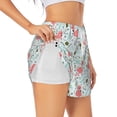 thumbnail image 3 of Lsque Cute Flamingo Printed Women's Running Shorts with Liner Pockets,Elastic Quick Dry Workout Athletic Gym Yoga Shorts,Womens High Waist Shorts-Large, 3 of 9