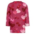 thumbnail image 6 of Nokdvo Valentine's Shirt for Women Fashion 2025 Valentines Day Print Crewneck Loose Valentine Tee 3/4 Length Sleeve Fall Tunic Tops,Deep Red 3XL, 6 of 6