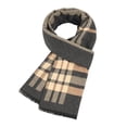 thumbnail image 2 of Duoif Winter Scarf for Women Winter Mens Fashion Warm Long Soft Plaid All Matching Scarf for Men Khaki, 2 of 2