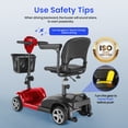 thumbnail image 3 of WOOKEN 17/20 Miles Mobility Scooter,4-Wheel Mobility Scooter for Adults,Seniors,250W Electric Powered Wheelchair Device,Compact Duty Mobile for Travel with Baskets, Rotating Seat, 3 of 10