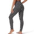 thumbnail image 2 of SEANATIVE Athletic Leggings for Women Polka Dot Black White, S, 2 of 6