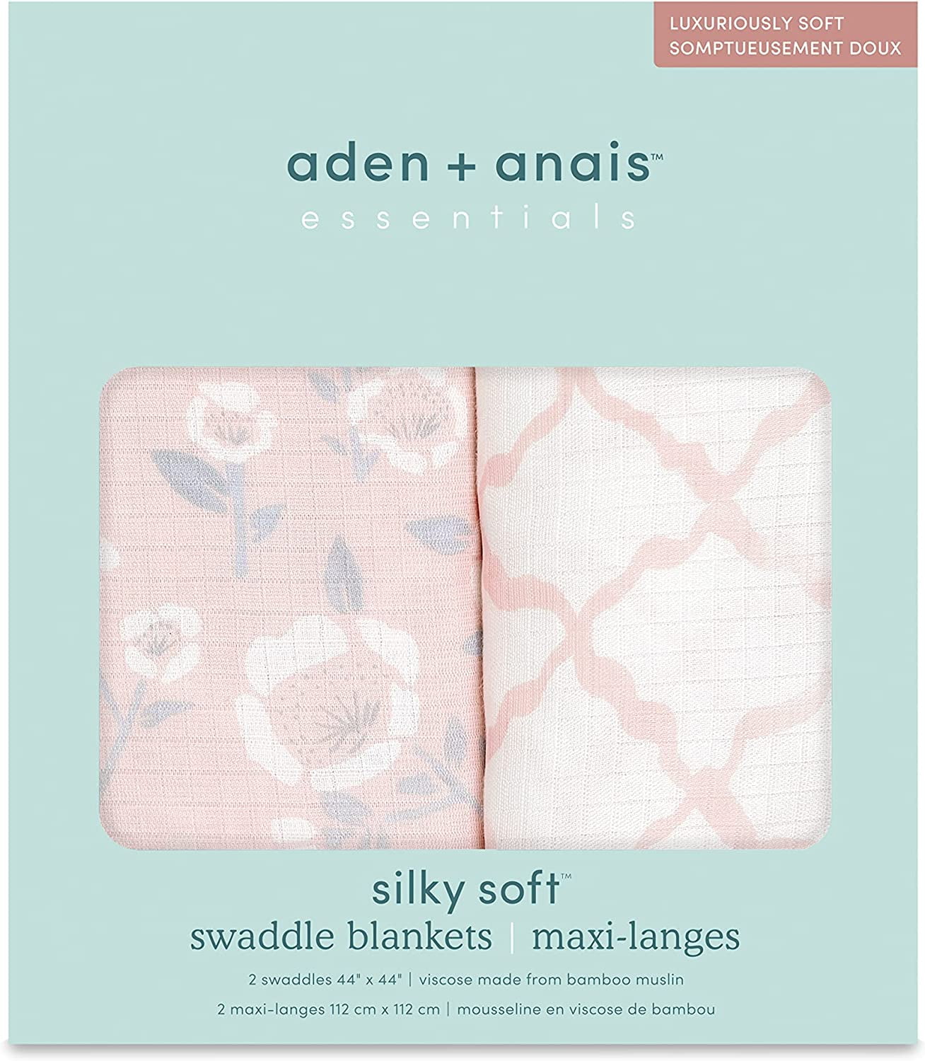 aden + anais essentials stencil - silky soft swaddles - 2pack
