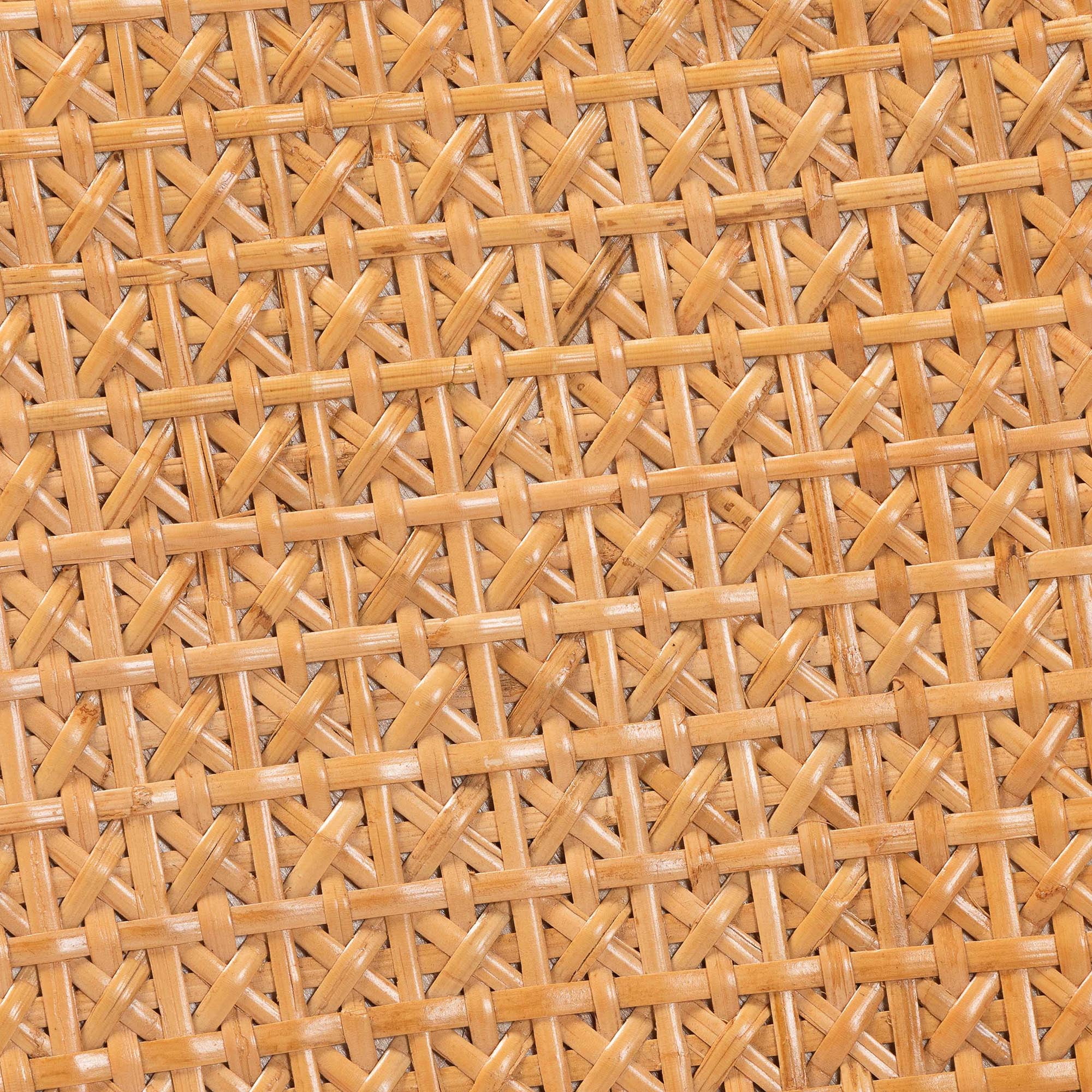 bali & pari Eldon Indoor Bohemian Natural Rattan Circle End Table, Light Honey