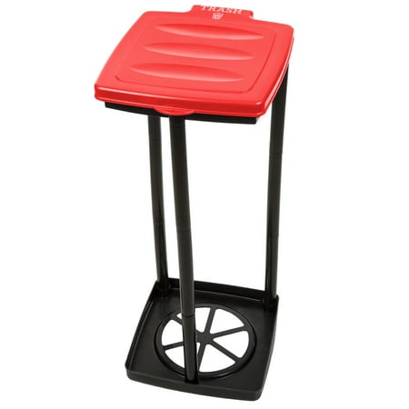 Wakeman Outdoors Portable Trash Bag Holder – Red Collapsible Trash Can for Indoor/Outdoor Use