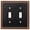 Bronze, variant on Franklin Brass Classic Beaded (1-Pack) Decorative Light Switch Cover Pure White 2-Gang Wall Plate Double Toggle Electrical Outlet Guard W35061-PW-C