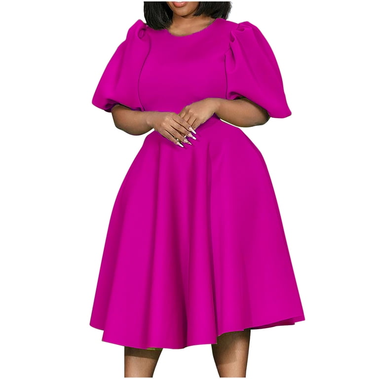 hot pink open back dress A Line V Neck Backless Hot Pink Prom Dresses, Open Back Hot Pink Long –  jbydress main image 1