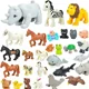 thumbnail image 5 of Bloques de construcción de animales de gran tamaño, accesorios de granja, perro, tigre, oso, conejos, león, cerdo, dinosaurio, modelo de zoológico, juguete grande compatible con Duploes, 5 of 5