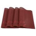 thumbnail image 1 of 4 Piezas de Manteles Individuales con Patrón de Hojas, Manteles de PVC PET para la Mesa de Comedor, Manteles Lavables Rojos, 1 of 6