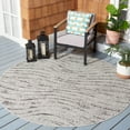 thumbnail image 2 of SAFAVIEH Courtyard Robena Abstract Indoor/Outdoor Area Rug, Ivory/Grey, 6'7" x 6'7" Round, 2 of 8