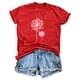 thumbnail image 4 of Blusas de Manga Corta para las Mujeres Divertida Impresión Cuello Redondo Camiseta Vintage, Blusas de Primavera para las Mujeres, 4 of 5