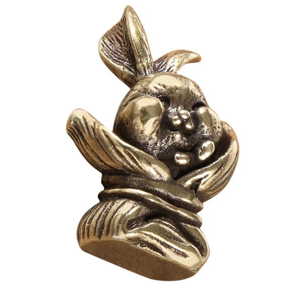 TABLZONE Vintage Style Brass Bunny Statue for Home and Office Decorative Use