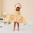 Vuygyu Baby Hooded Bath Towel Cartoon Bathrobe Baby Soft Coral Towel