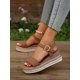 thumbnail image 3 of Women Studded Decor Ankle Strap Wedge Sandals, Fashion Summer Sandals, 3 of 4