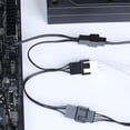 thumbnail image 2 of TIERPOP Computer Case Fan Power Adapter Cable, 4 Pin To 3 Way PWM Splitter 4Pin PWM Fan Splitter Cable Fan Speed Control, 2 of 7