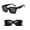 Bright black all grey, variant on Square Sunglasses Retro Fashionable Eye Protection and Decoration for Men and Women Universal Fit Multicolor Glasses
