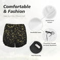 thumbnail image 4 of Lsque Glittering stars Printed Women's Running Shorts with Liner Pockets,Elastic Quick Dry Workout Athletic Gym Yoga Shorts,Womens High Waist Shorts-XX-Large, 4 of 7