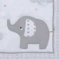 thumbnail image 5 of Little Love by NoJo Dream Big 3pc Mini Crib Set, Comforter, Two Fitted Sheets, Elephant design, Gray and White, 5 of 6