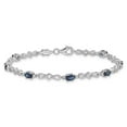 thumbnail image 4 of Primal Silver Sterling Silver Rhodium-plated Sapphire and Diamond Bracelet, 4 of 6