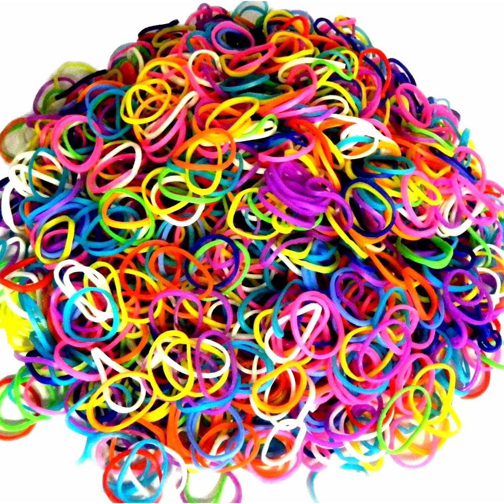 Bulk Rubber Bands for Looms 3000 Bulk Pack Bright Color Mix Walmart