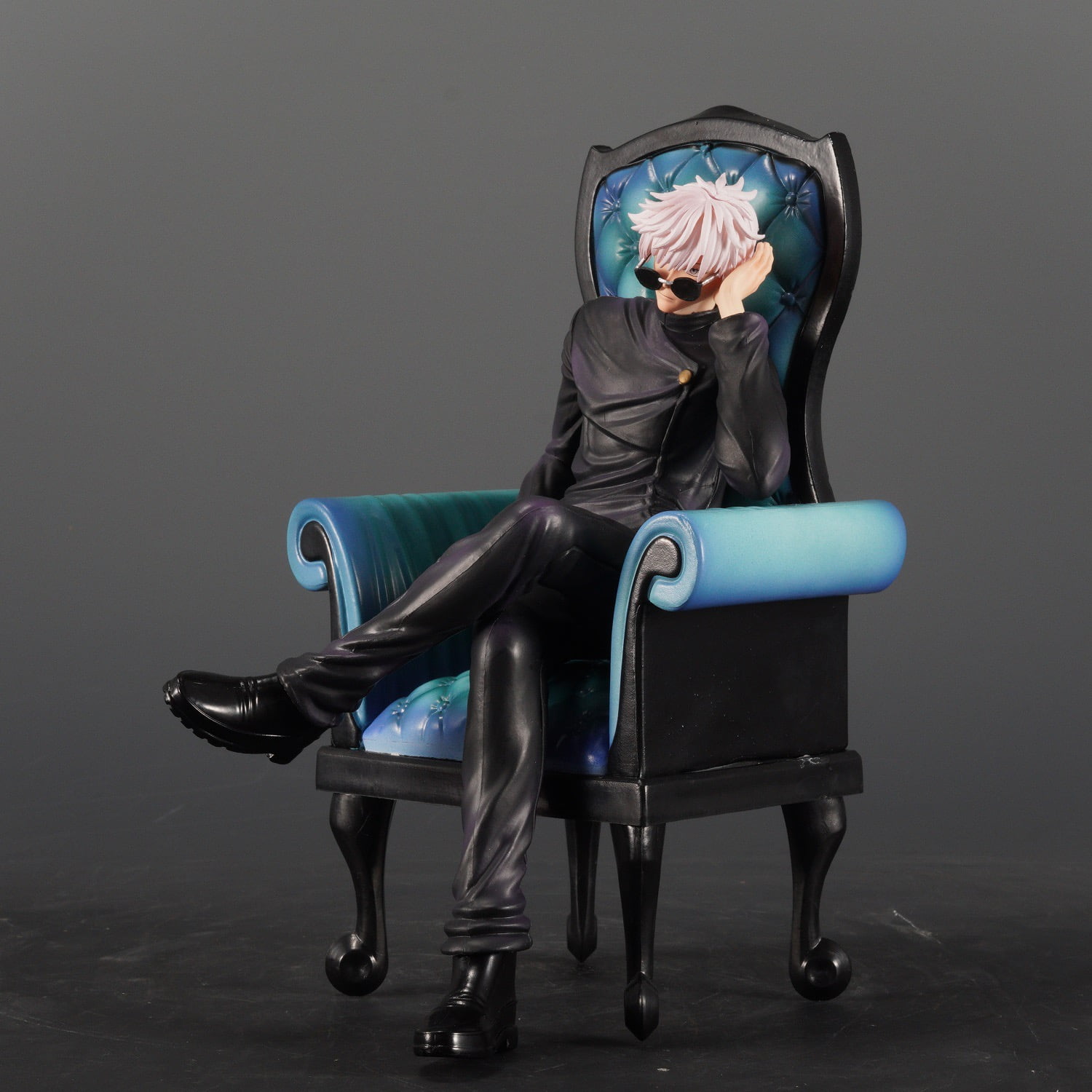 Geto Suguru Figure, Gojo Satoru‌‌ Figure, 2pc Sitting Sofa Action Figures 24cm/9.4inch Handmade PVC Characters Collectible Souvenirs for Anime Fans Gifts (b)