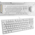 thumbnail image 3 of K870 Mechanical Gaming Keyboard RGB LED Rainbow Backlit Wired Keyboard, 87 Keys 50 Million Clicks Computer Keyboard for Games, Office White, 3 of 4