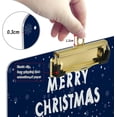 thumbnail image 3 of Coolnut Cute Santa and Snowman 12.5"x9" Clipboard, Acrylic Fashion Letter A4 Size Clipboards with Metal Clip for Office School -12.5x9in, 3 of 7