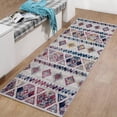 thumbnail image 2 of Luxee Designs Alexandria Collection – 3×10 ft – Boho Geometric Runner Rug – Bordered, High-Traffic, Pet-Friendly, Stain Resistance – Gray, Ivory Multi, 2 of 9