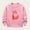 Pink, variant on Bnwani Black Hoodie Sweatshirt for Girls Crew Neck Long Sleeve Fleece Casual Comfortable Print Size 2-3t