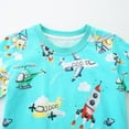 thumbnail image 6 of TOOYOU Boys Summer T-Shirt Toddler Short Sleeve Cartoon Prints T Shirt Tops Size 4-5 Years Sky Blue, 6 of 6