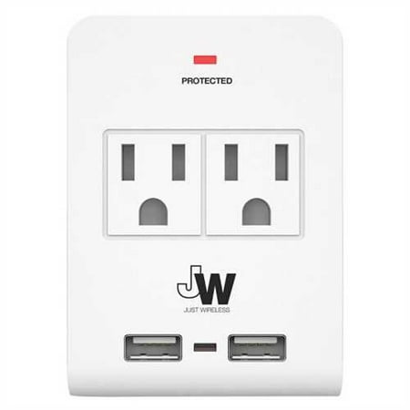 Just Wireless 2 AC + 2 USB Receptacle Adapter,