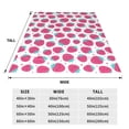 thumbnail image 3 of Pofeuu Hand Drawn Strawberry Print Ultra-Soft Micro Fleece Blanket,for Bed Or Sofa,All Season Throw Blankets Flannel Blanket-40"x30", 3 of 7