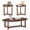 Walnut-Set of 3, variant on Costway Nesting Coffee Table Set of 3 Oval Accent Table & Round Sofa Side Table Natural