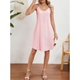 thumbnail image 6 of Gustave Spaghetti Strap Summer Dress for Women Eyelet Embroidery Casual Midi Sundress Sleeveless Swing Tank Dresses Beach Cover Ups "Pink, S", 6 of 6