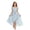 Blue A, variant on WRKEKC Dresses for Girls Flutter Sleeve Ombre Floral Print Pleated Fabric Waist Tie Swing Casual Summer Dress For Girls 3-10 Years