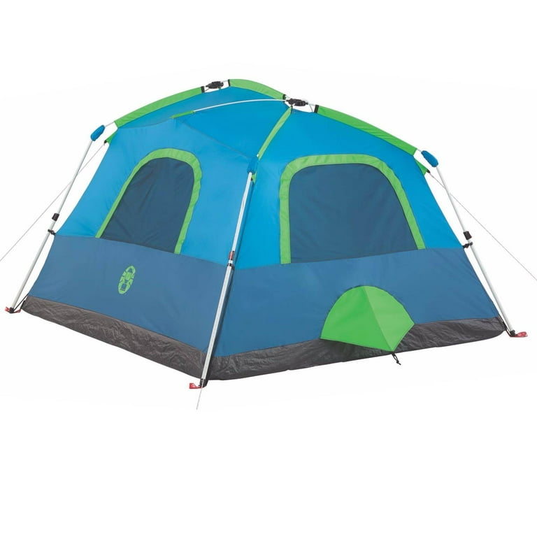 Coleman 4 Person 8' x 7' Family Camping Instant Cabin Tent, 1 Room