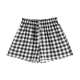 thumbnail image 2 of Girls' Shorts Ruffle Elastic Waist Kids Checkered Lightweight Bottoms with Pockets 5-14 Y Summer, 2 of 6