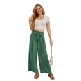 thumbnail image 5 of Uvplove Women High Waisted Palazzo Pants Wide Leg Casual Flowy Tie Knot Trousers with Pockets aqua sea-m, 5 of 6