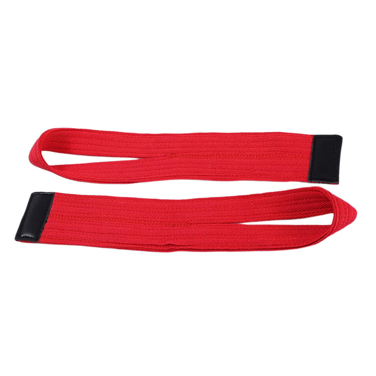 harayaa 4xWeight Lifting Straps Fitness Accessories for Weightlifting Red 4 Pcs