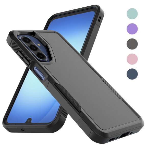 Galaxy A17 5G Case , 2 in 1 Phone Case for Samsung Galaxy A16 5G 6.7 inch ,Takfox Shockproof Protection Heavy Duty Armor Hard Plastic & Rubber Rugged Full Body Bumper Cover- Black