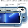 thumbnail image 4 of KOMI Compatible with iPhone 14 Case/iPhone 13 Case 6.1 Inch with Built-in 360°Rotating Ring Stand, Military Grade Drop Protection Full Body Rugged Heavy Duty Protective Cover Blue, 4 of 7