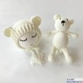 thumbnail image 2 of Accesorios de fotografía para recién nacidos, juguetes de oso de punto para niños y niñas de ganchillo con sombrero de oso, adecuado para bebés de 0 a 2 meses (blanco) Feliz Sencillez, 2 of 2