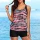 thumbnail image 2 of ¡Rebajas! Trajes de baño tankini Prolriy para mujer, trajes de baño tankini de dos piezas con espalda en T y shorts tipo bóxer, trajes de baño deportivos para mujer, talla XXL, rosa., 2 of 8