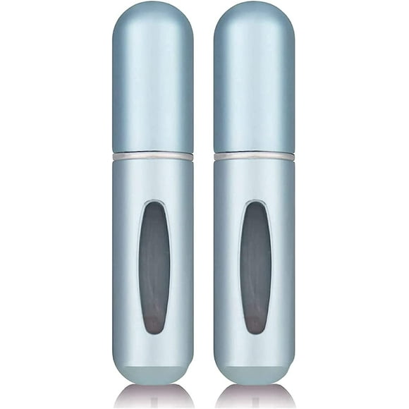 Atomiseur de Parfum/cologne Portable Mini Rechargeable - Idéal pour Voyage, Fêtes et Événements - Accessoire de Toilette Idéal pour Hommes et Femmes - 5ml/0.2oz - Lot de 2 (Bleu)