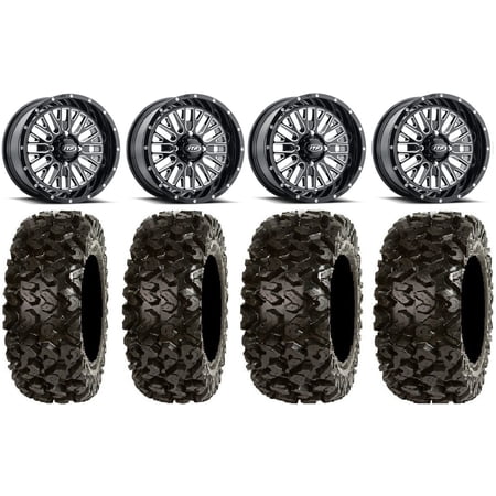 ITP Momentum 14 Wheels Milled 28 Rip Saw Tires Kawasaki Mule Pro FXT