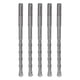 thumbnail image 1 of Broca de martillo rotativo de 5 uds., 160mm de longitud, 2 flautas, punta de carburo autocentrante, brocas de impacto para ladrillo, piedra, hormigón, 1 of 8