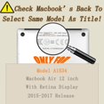 thumbnail image 3 of Pattern Case for MacBook 12 inch 2017 2016 2015 A1534 with Retina Display,Matte Frosted Plastic Laptop Hard Shell Case Protective Cover for MacBook 12" A1534,Spots, 3 of 7