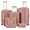 Rose-Gold, variant on Joyway 5 Piece Luggage Sets Hardshell Lightweight Suitcase with TSA Lock Spinner Wheels-Orange