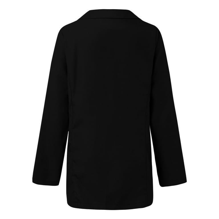 NKOOGH Jacket for Women Womens Insulated Long Women'S Casual Solid Long  Sleeve Lapel Button Slim Work Office Fall Thin Blazer Jacket Women'S Suit